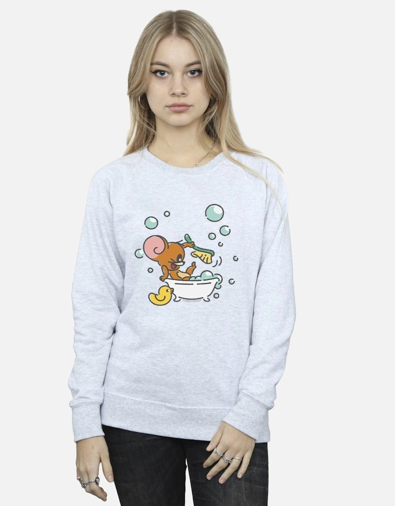 Tom And Jerry Womens/Ladies Bath Time Sweatshirt