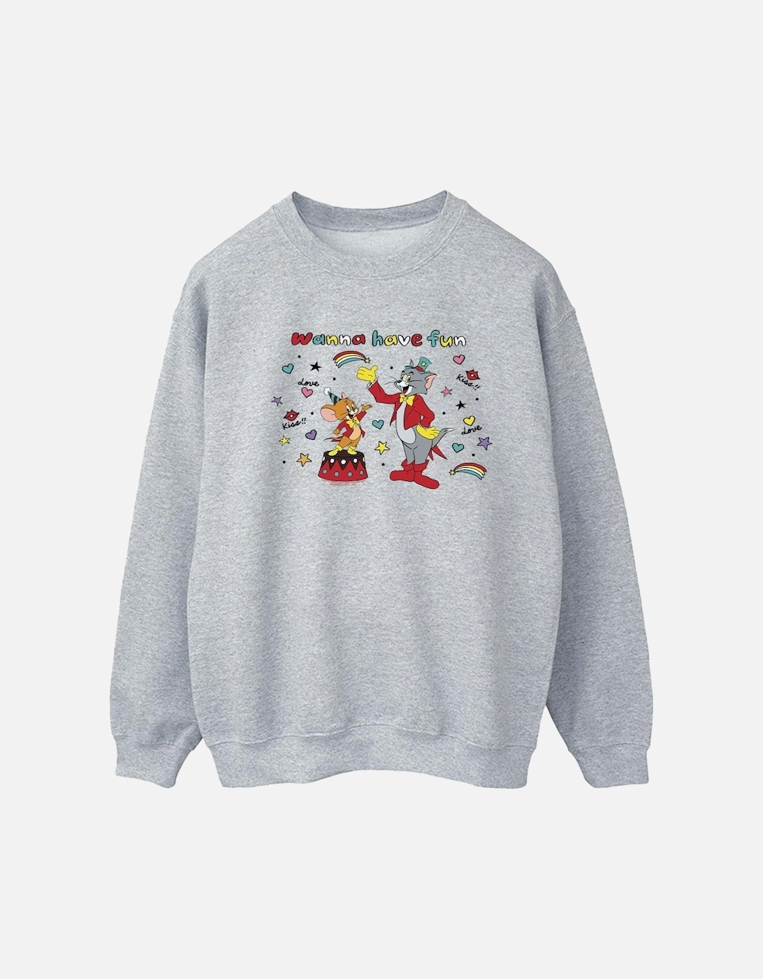Tom And Jerry Womens/Ladies Wanna Have Fun Sweatshirt, 4 of 3