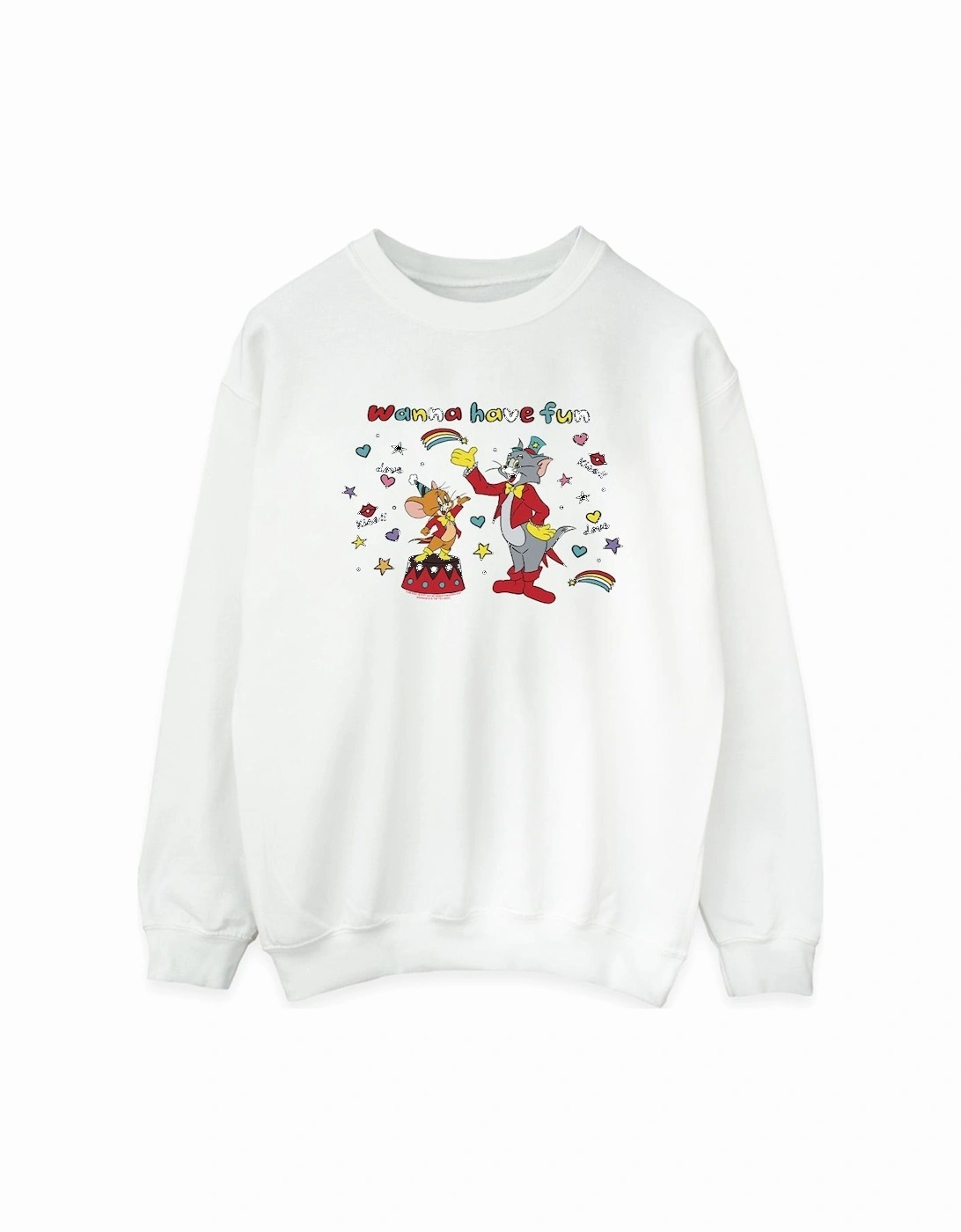 Tom And Jerry Womens/Ladies Wanna Have Fun Sweatshirt, 4 of 3