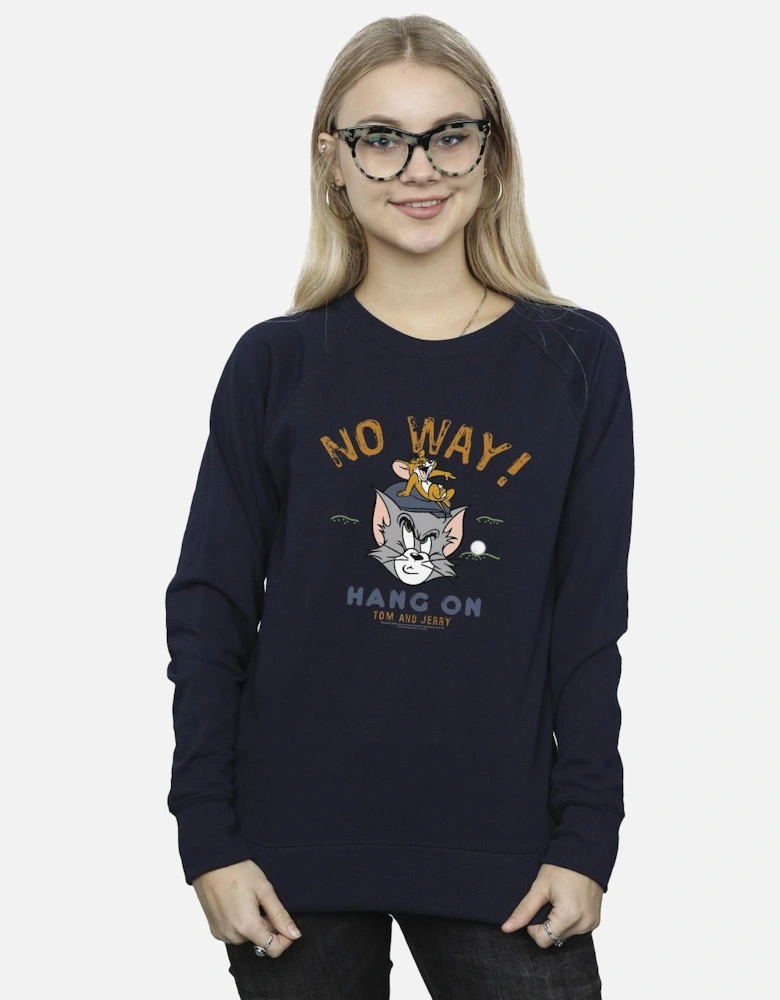 Tom And Jerry Womens/Ladies Hang On Golf Sweatshirt