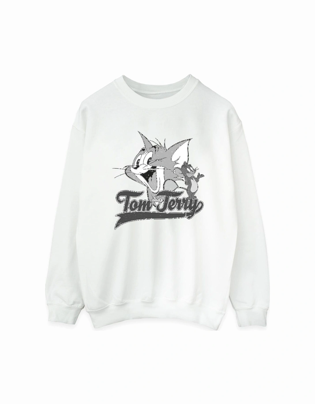 Tom And Jerry Womens/Ladies Greyscale Square Sweatshirt, 4 of 3