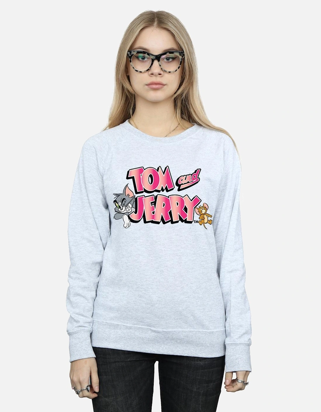 Tom And Jerry Womens/Ladies Gradient Logo Sweatshirt