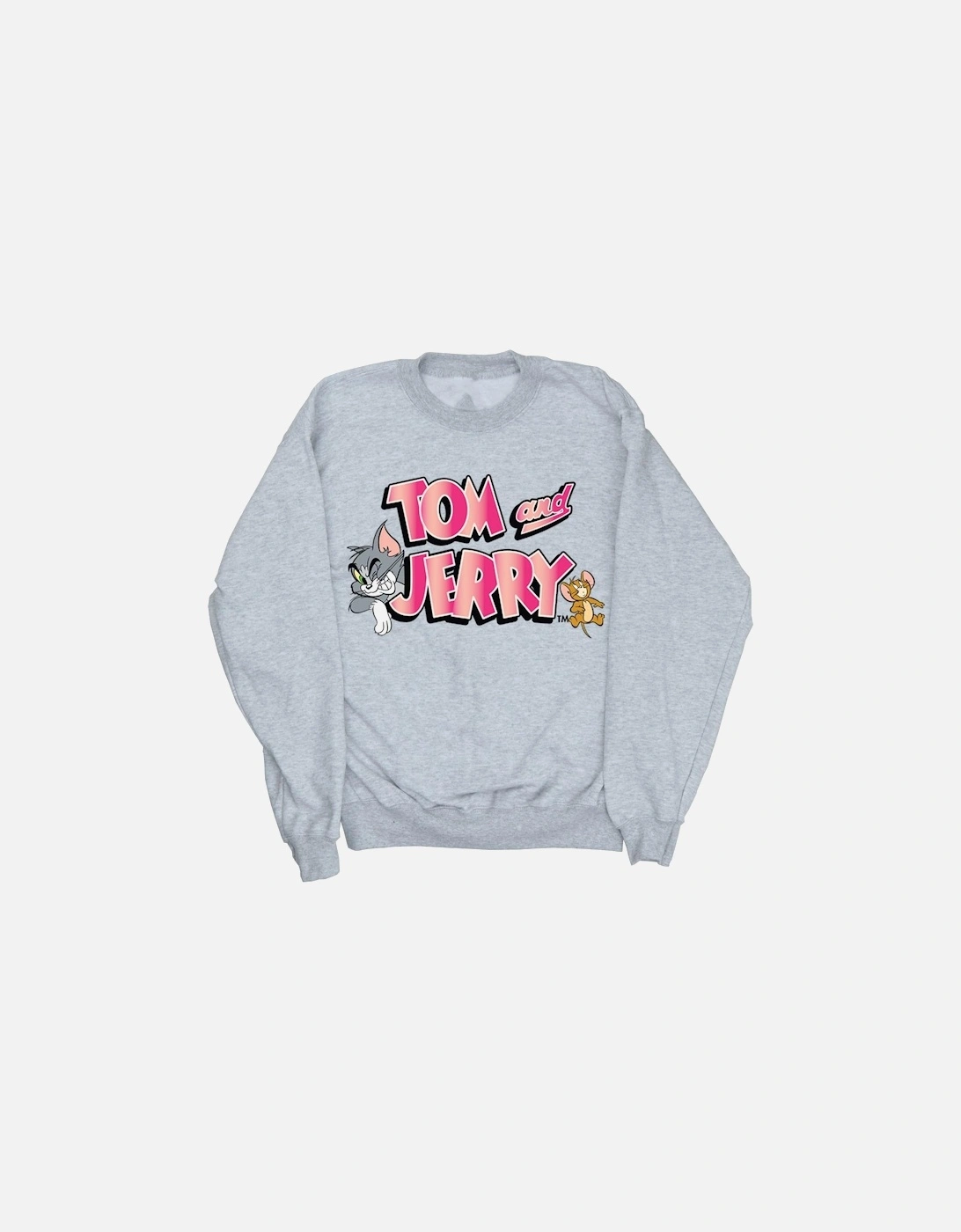 Tom And Jerry Mens Gradient Logo Sweatshirt, 4 of 3