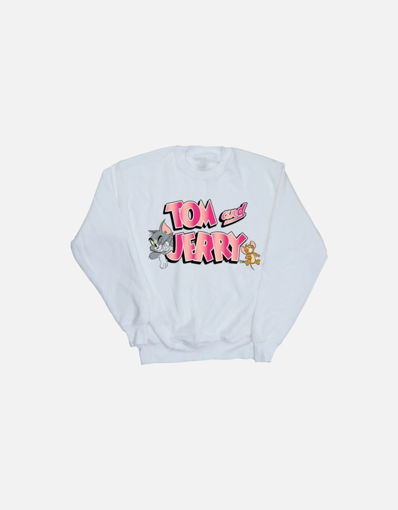 Tom And Jerry Mens Gradient Logo Sweatshirt