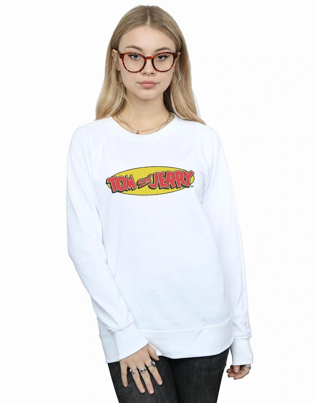 Tom And Jerry Womens/Ladies Inline Logo Sweatshirt