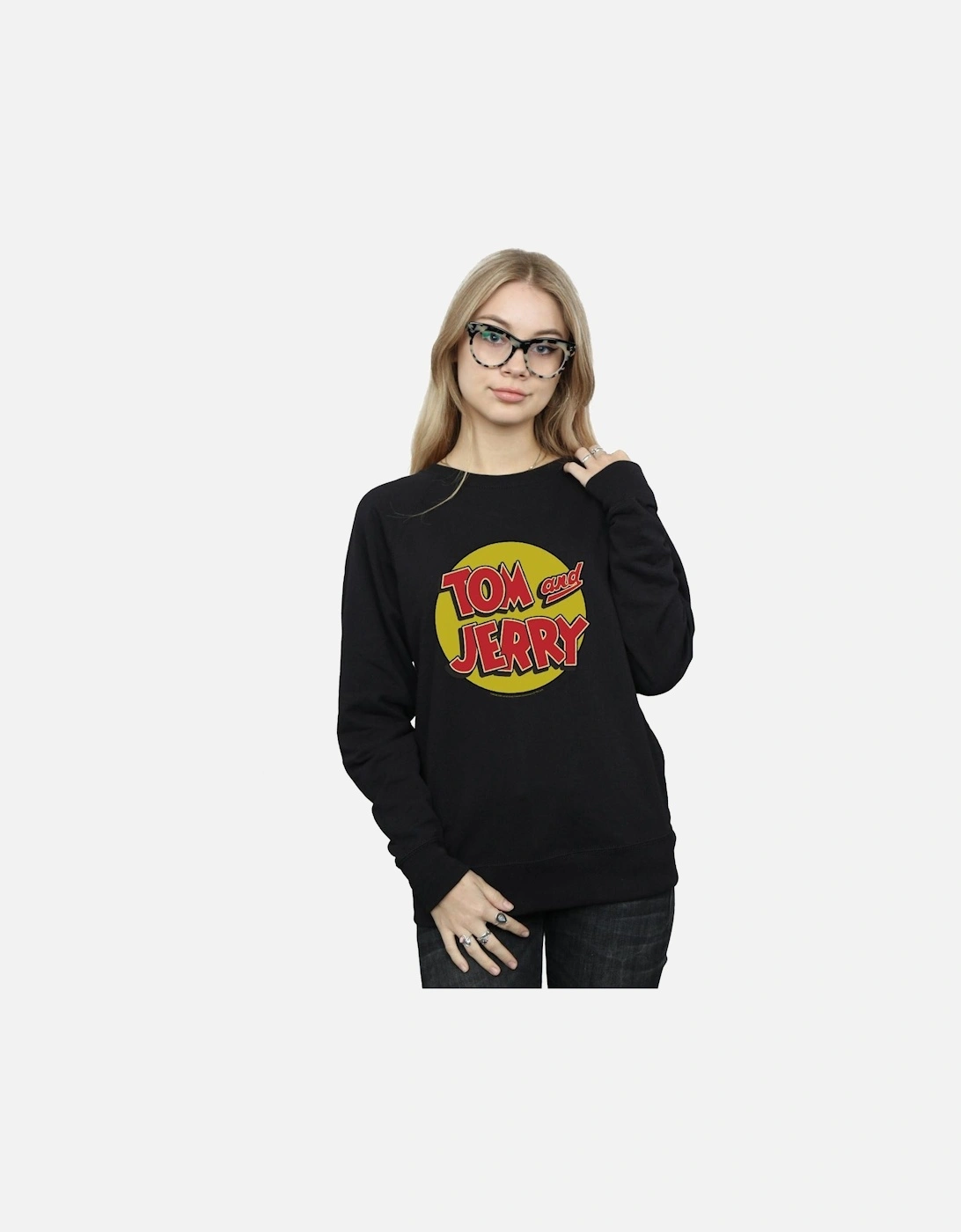 Tom And Jerry Womens/Ladies Circle Logo Sweatshirt
