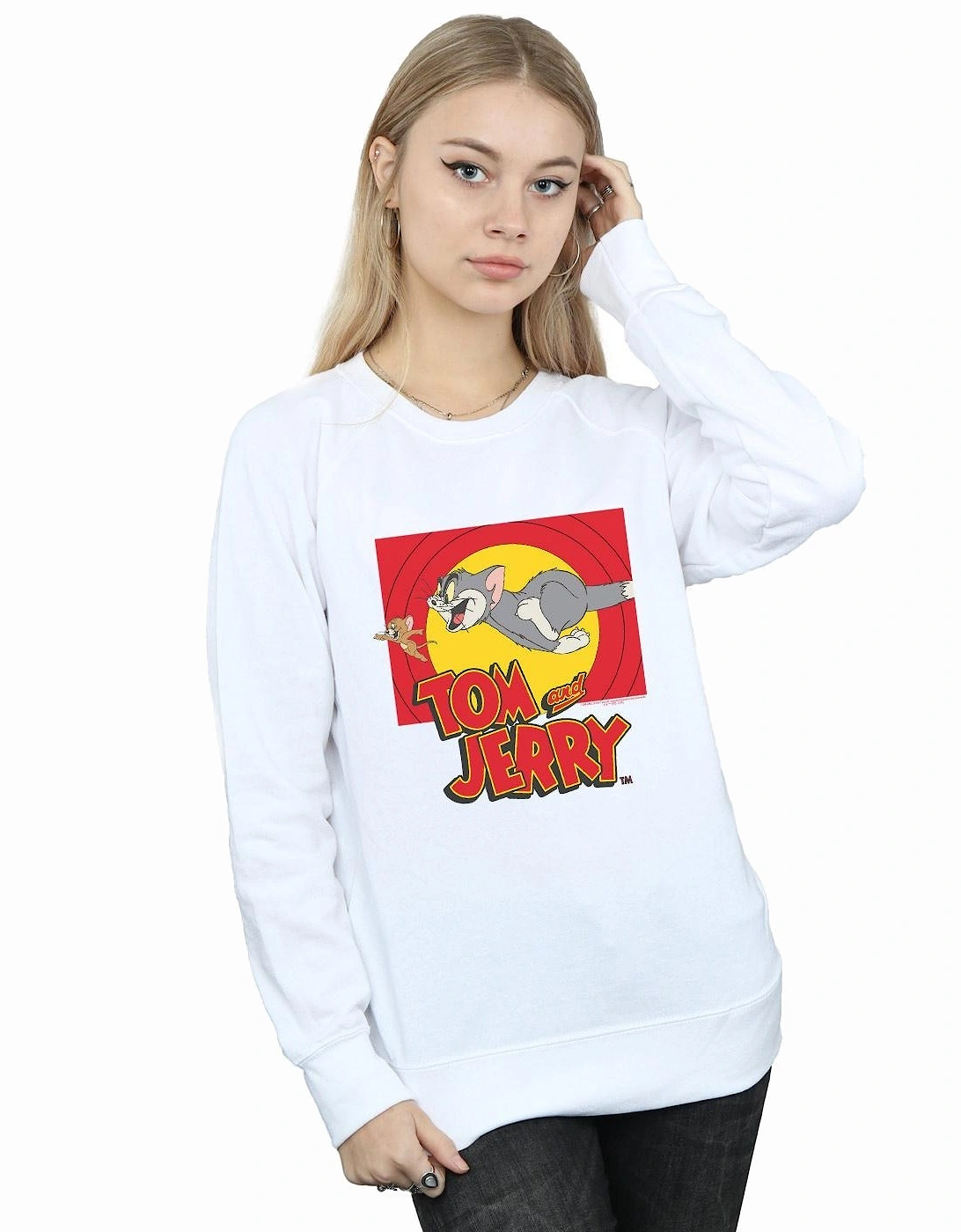 Tom And Jerry Womens/Ladies Chase Scene Sweatshirt