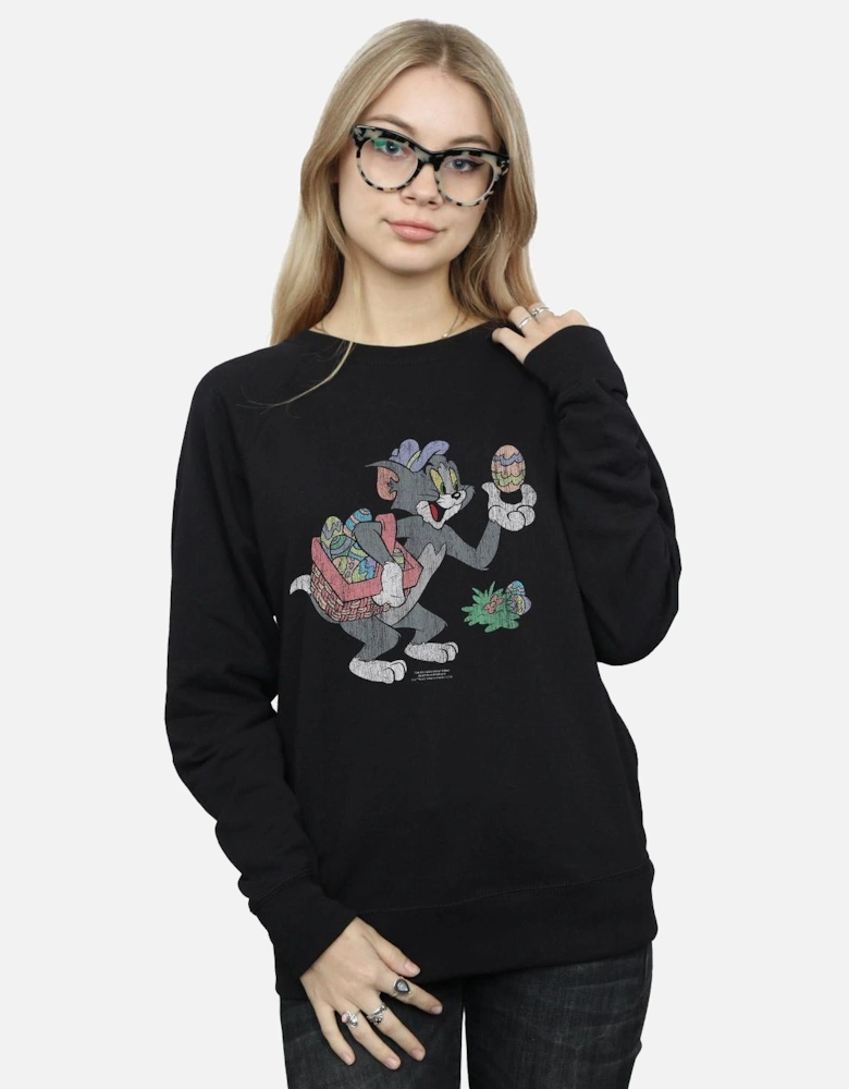 Tom And Jerry Womens/Ladies Egg Hunt Sweatshirt