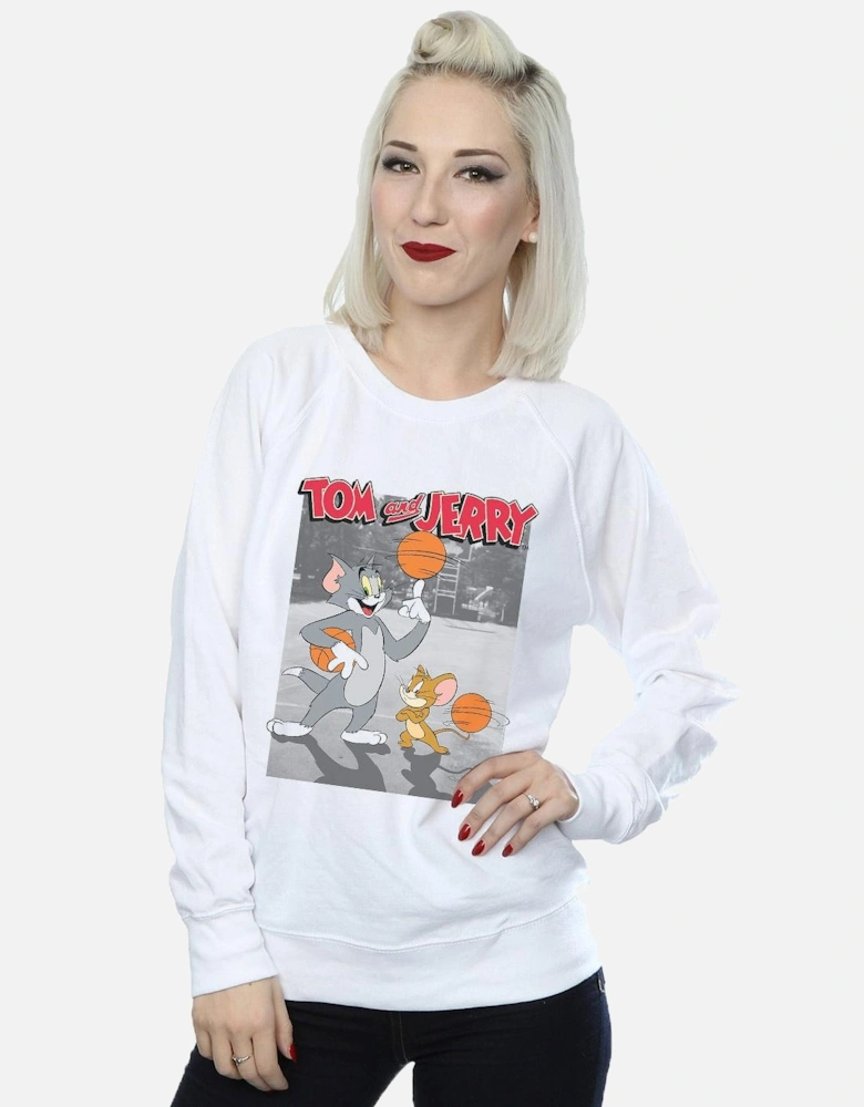 Tom And Jerry Womens/Ladies Basketball Buddies Sweatshirt
