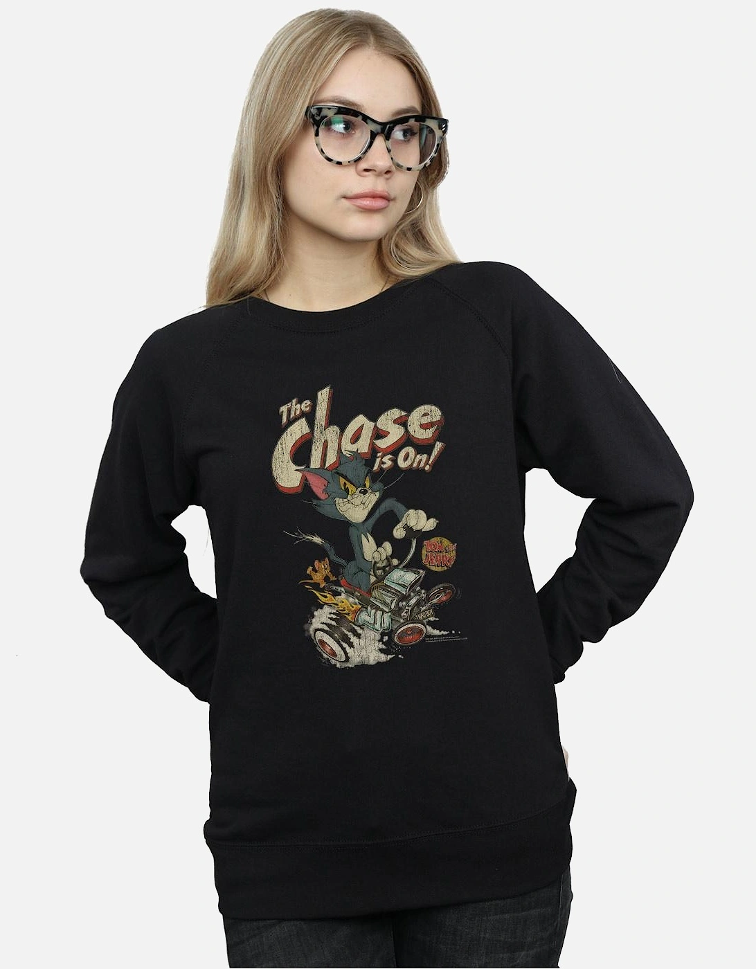 Tom And Jerry Womens/Ladies The Chase Is On Sweatshirt