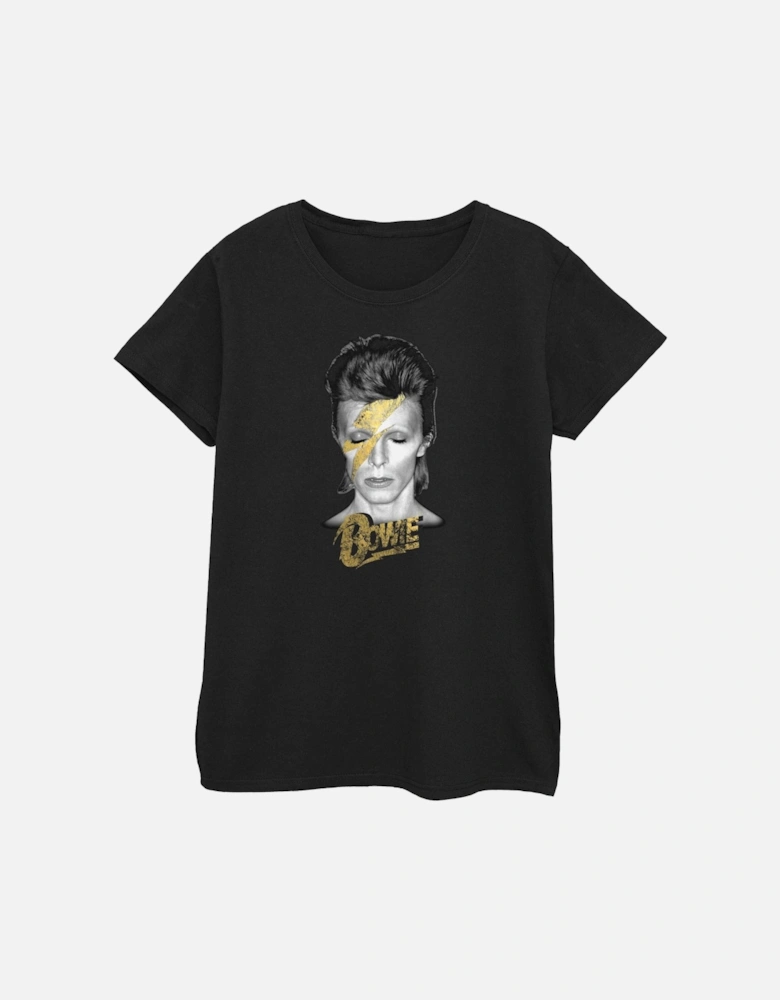 Womens/Ladies Aladdin Sane Gold Bolt Cotton T-Shirt