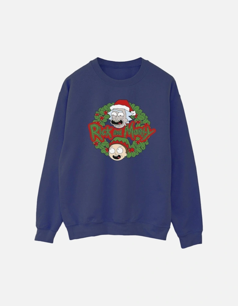 Womens/Ladies Christmas Wreath Sweatshirt
