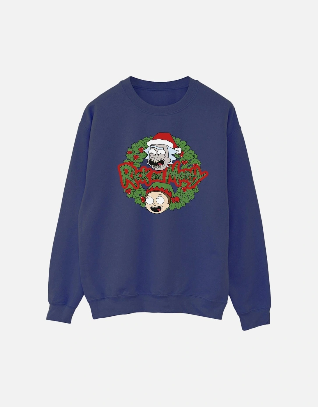 Womens/Ladies Christmas Wreath Sweatshirt, 4 of 3