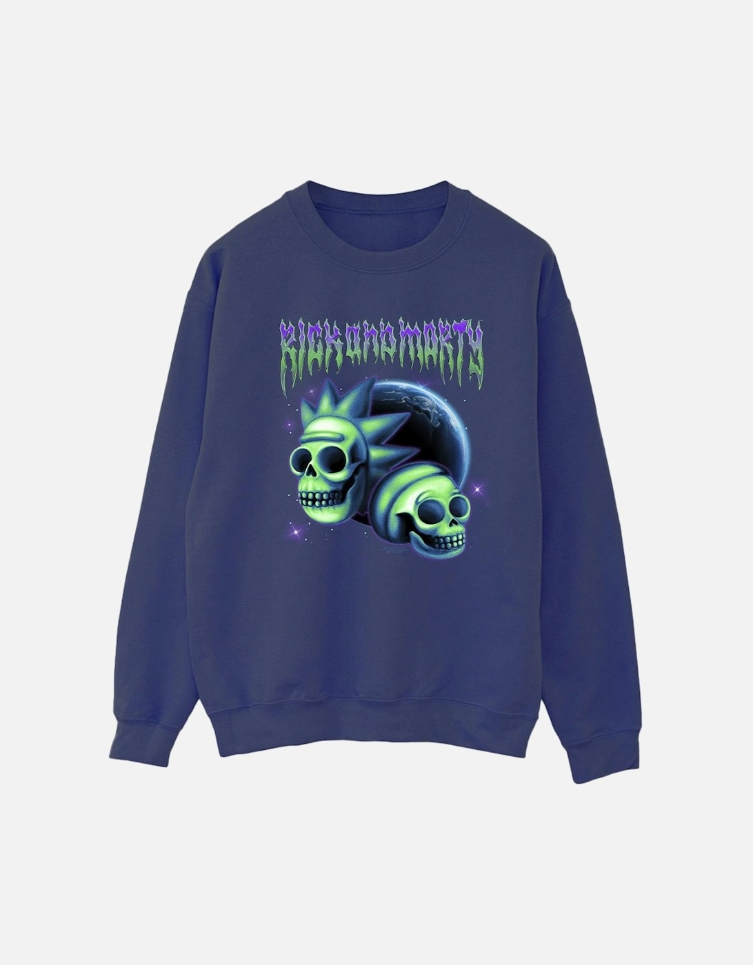 Womens/Ladies Space Skull Sweatshirt, 4 of 3