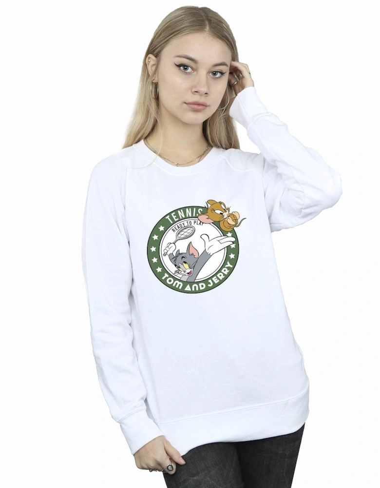 Tom And Jerry Womens/Ladies Tennis Ready To Play Sweatshirt