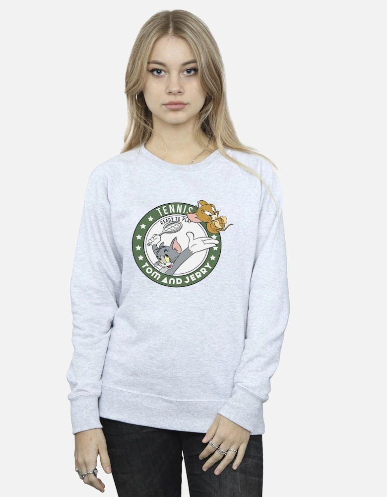 Tom And Jerry Womens/Ladies Tennis Ready To Play Sweatshirt