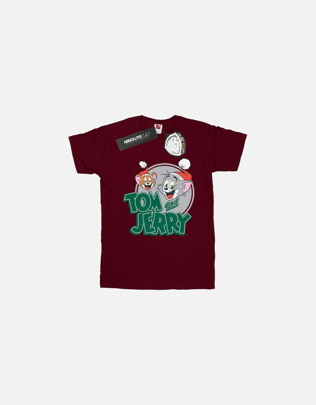 Tom And Jerry Womens/Ladies Christmas Greetings Cotton Boyfriend T-Shirt, 6 of 5