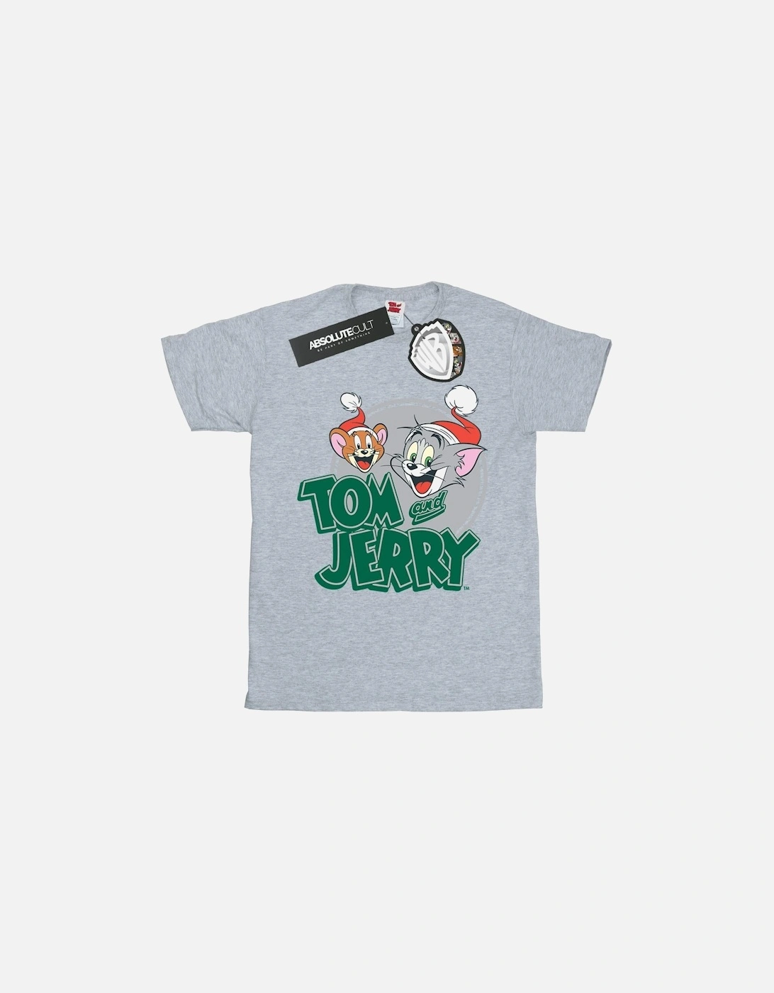 Tom And Jerry Womens/Ladies Christmas Greetings Cotton Boyfriend T-Shirt, 6 of 5