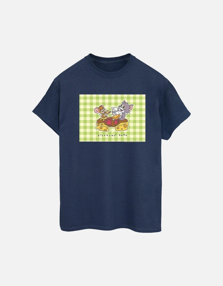Tom And Jerry Womens/Ladies Breakfast Buds Cotton Boyfriend T-Shirt
