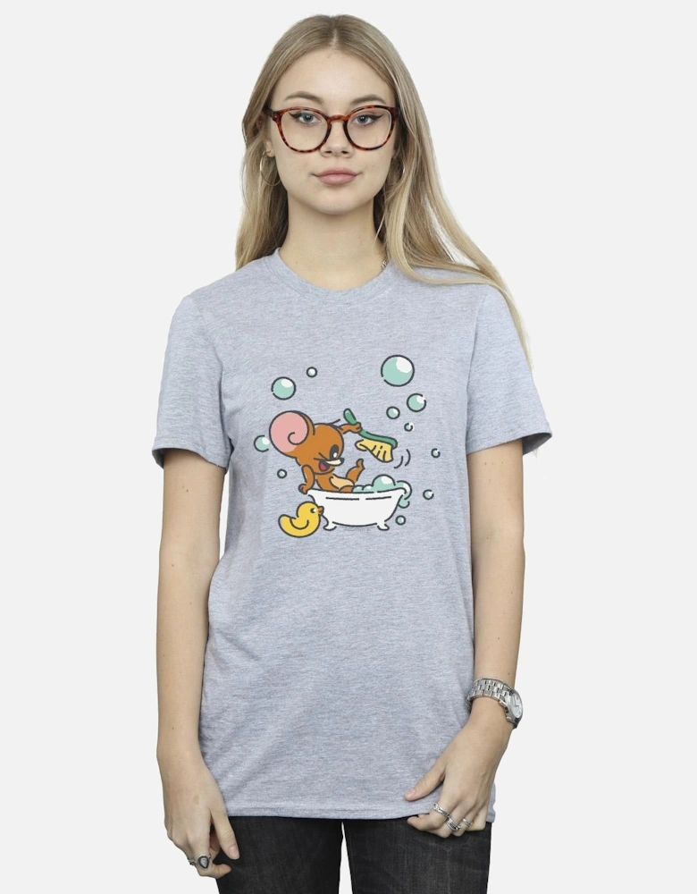 Tom And Jerry Womens/Ladies Bath Time Cotton Boyfriend T-Shirt
