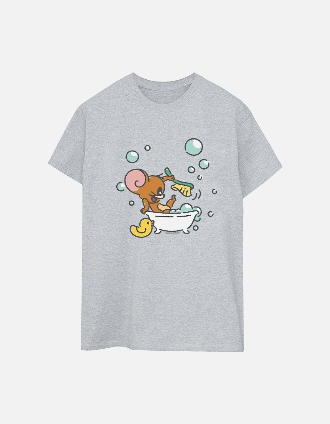 Tom And Jerry Womens/Ladies Bath Time Cotton Boyfriend T-Shirt, 4 of 3