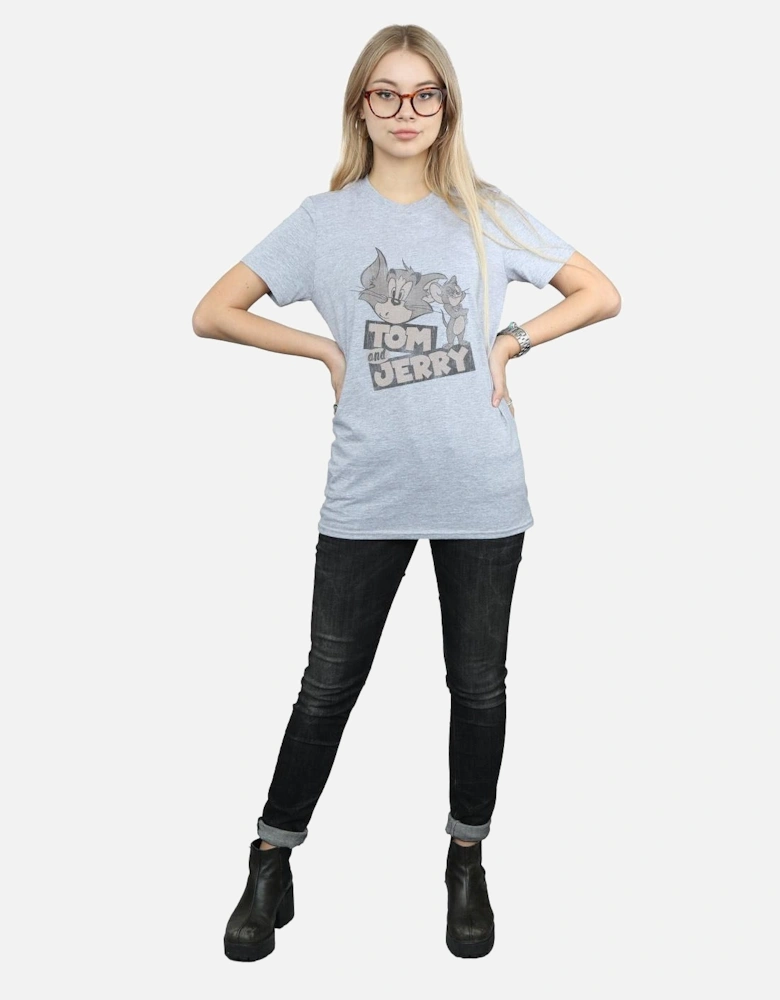 Tom And Jerry Womens/Ladies Cartoon Wink Cotton Boyfriend T-Shirt