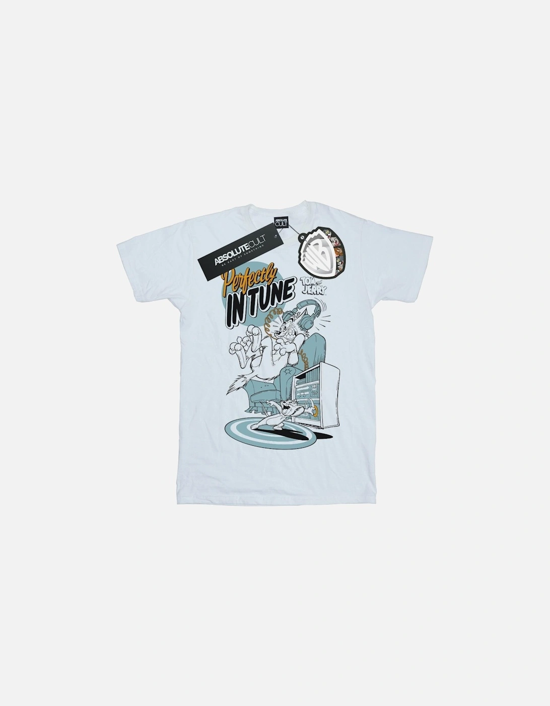 Tom And Jerry Mens Perfectly In Tune T-Shirt, 4 of 3