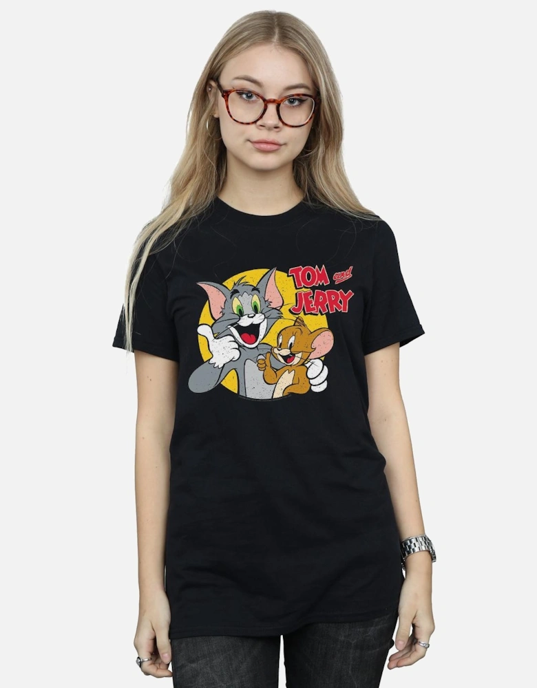 Tom And Jerry Womens/Ladies Thumbs Up Cotton Boyfriend T-Shirt