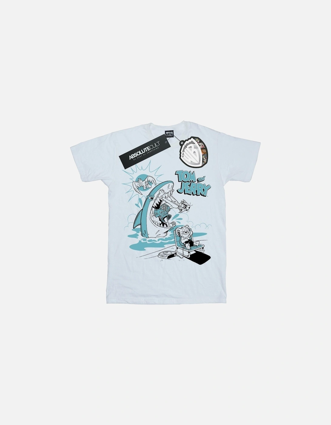 Tom And Jerry Mens Summer Shark T-Shirt, 4 of 3