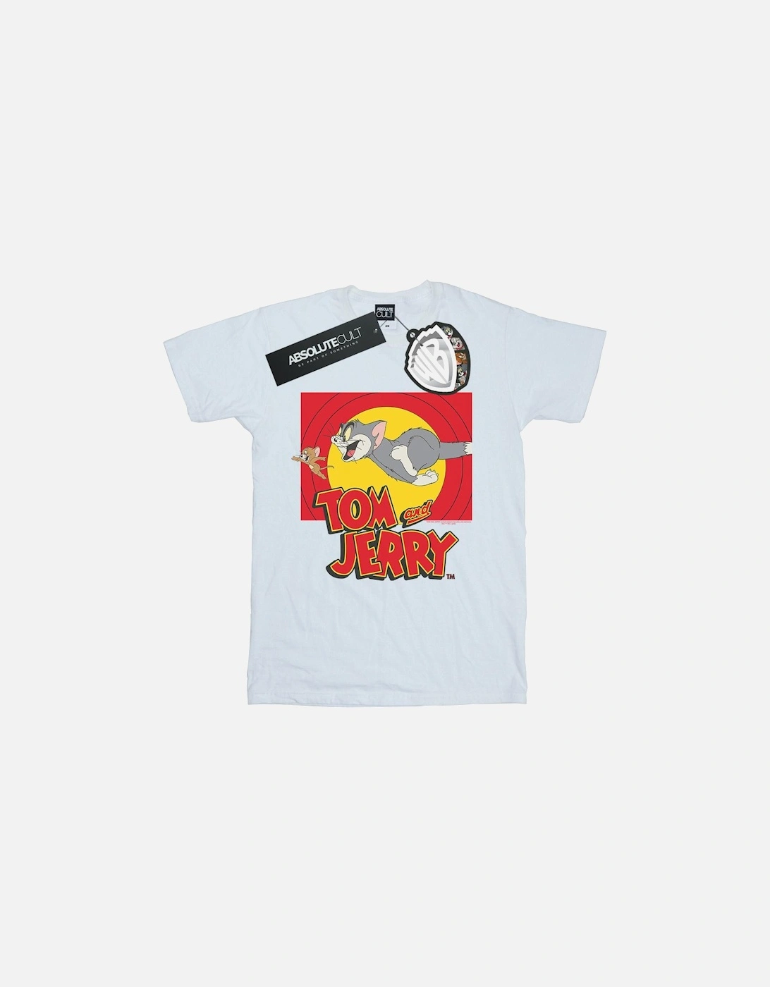 Tom And Jerry Girls Chase Scene Cotton T-Shirt, 4 of 3