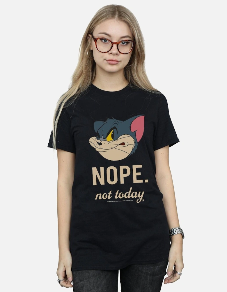 Tom And Jerry Womens/Ladies Nope Not Today Cotton Boyfriend T-Shirt