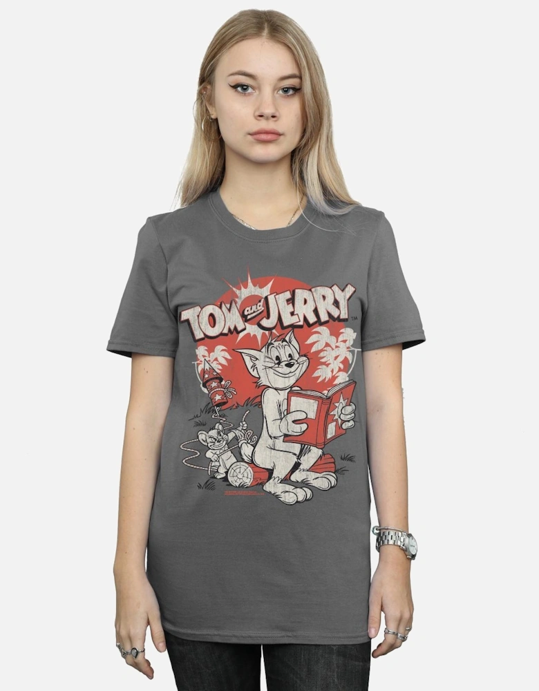 Tom And Jerry Womens/Ladies Rocket Prank Cotton Boyfriend T-Shirt