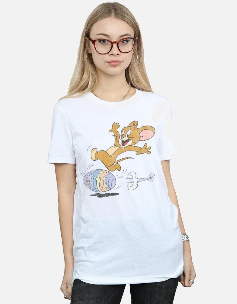 Tom And Jerry Womens/Ladies Egg Run Cotton Boyfriend T-Shirt
