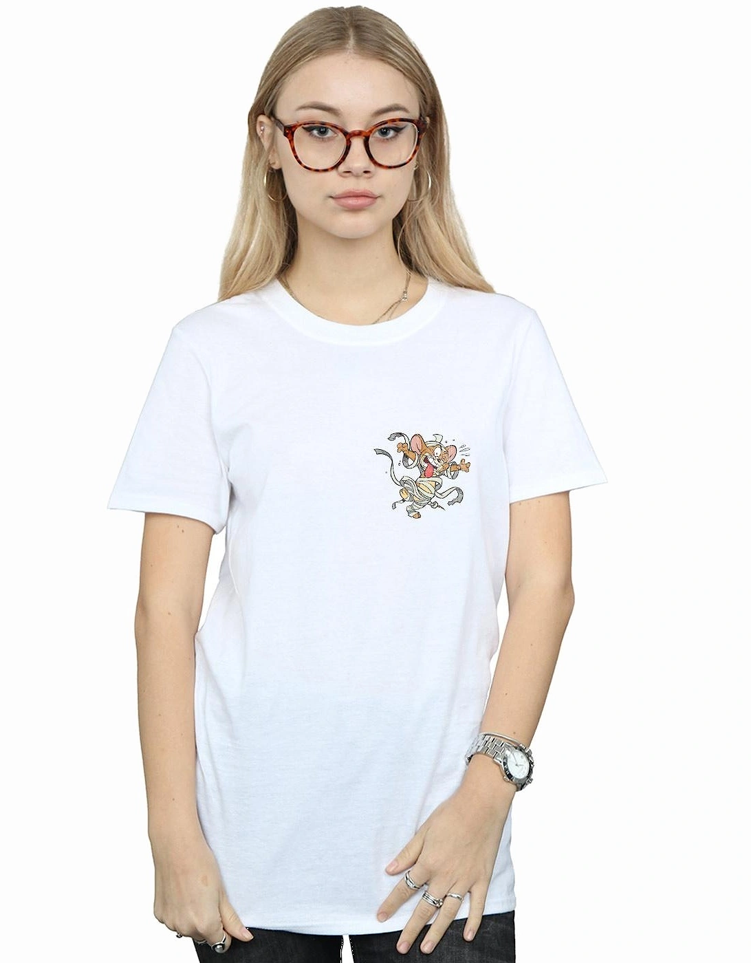 Tom And Jerry Womens/Ladies Frankenstein Jerry Cotton Boyfriend T-Shirt