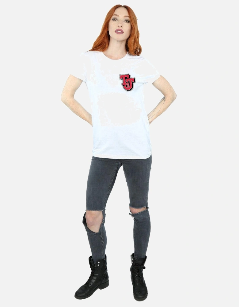 Tom And Jerry Womens/Ladies Collegiate Logo Cotton Boyfriend T-Shirt