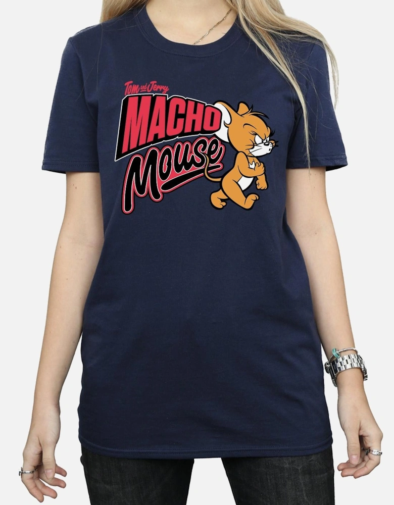 Tom And Jerry Womens/Ladies Macho Mouse Cotton Boyfriend T-Shirt