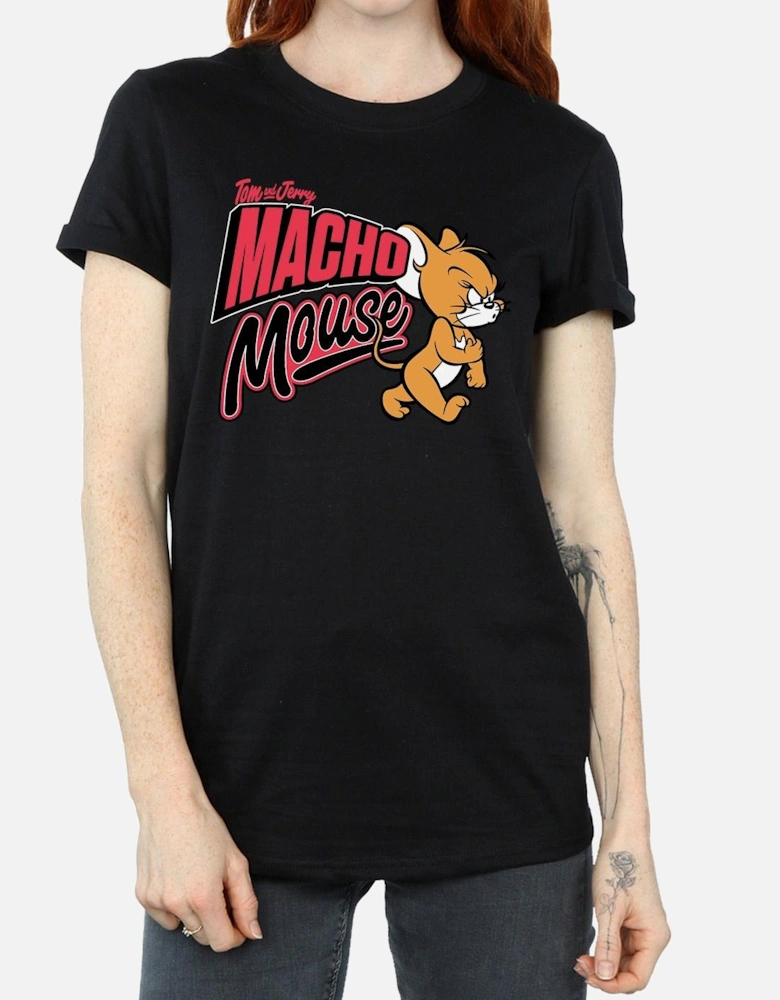 Tom And Jerry Womens/Ladies Macho Mouse Cotton Boyfriend T-Shirt