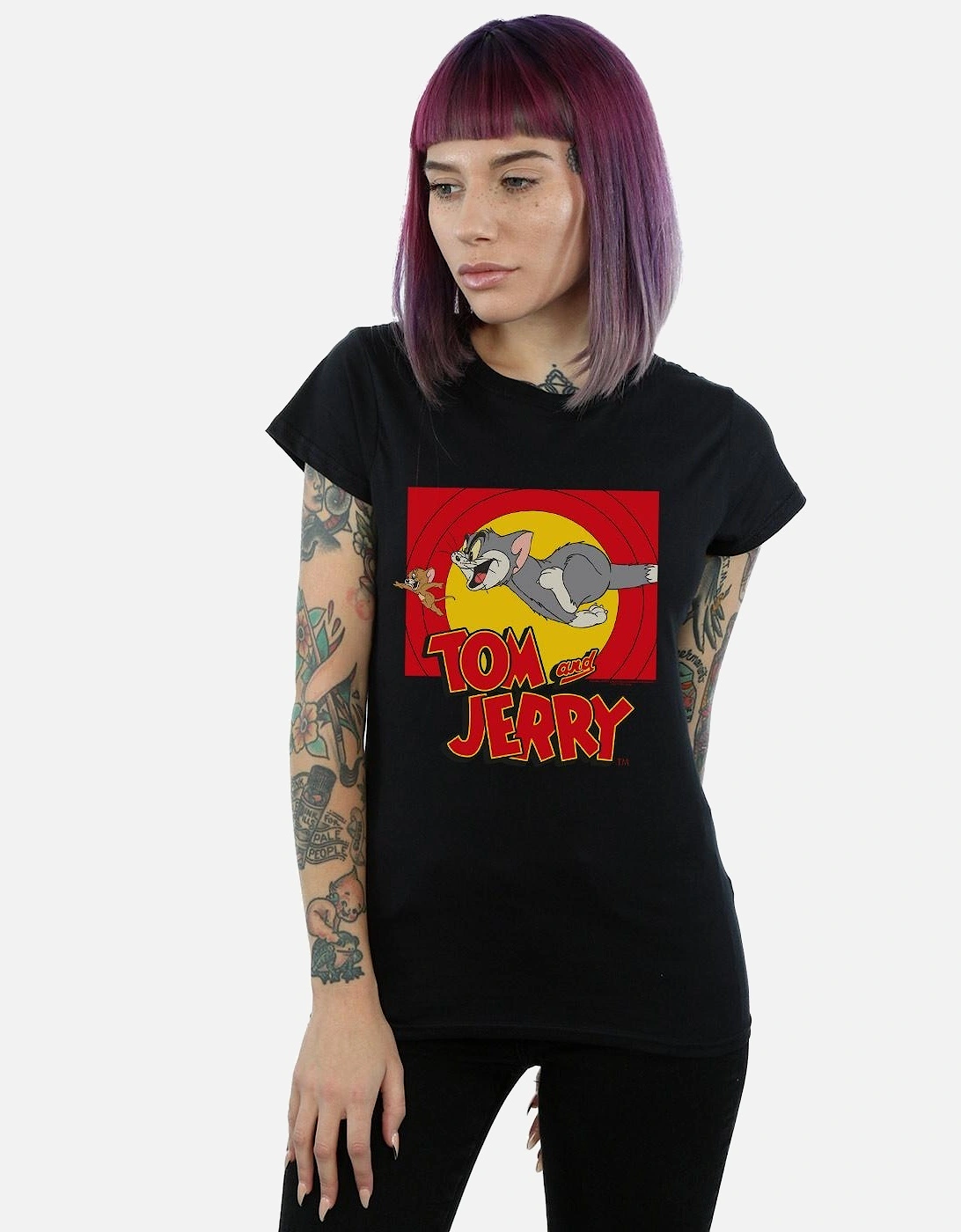 Tom And Jerry Womens/Ladies Chase Scene Cotton T-Shirt