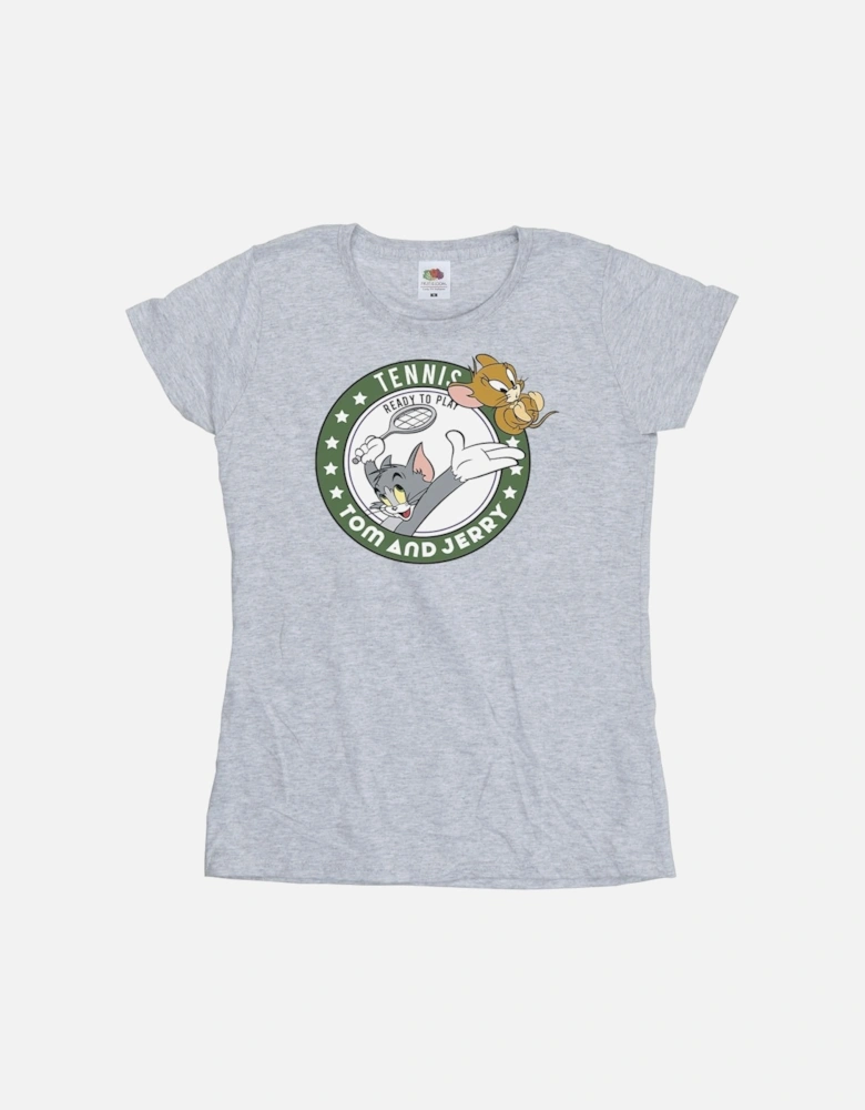 Tom And Jerry Womens/Ladies Tennis Ready To Play Cotton T-Shirt