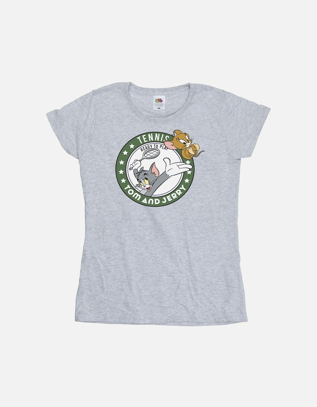 Tom And Jerry Womens/Ladies Tennis Ready To Play Cotton T-Shirt, 5 of 4