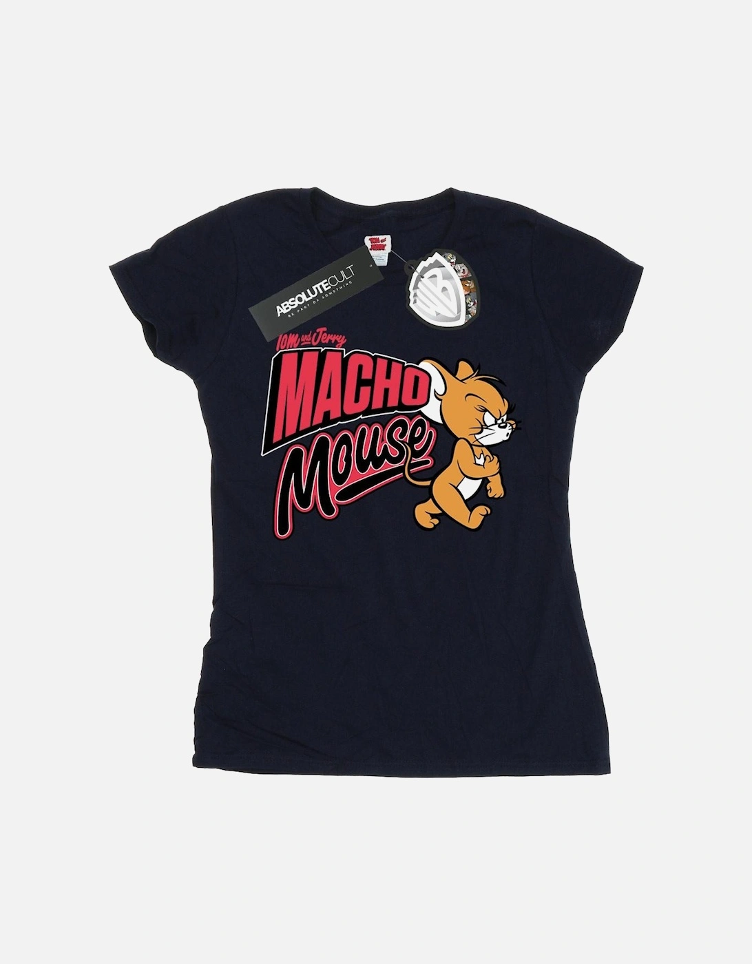 Tom And Jerry Womens/Ladies Macho Mouse Cotton T-Shirt, 6 of 5