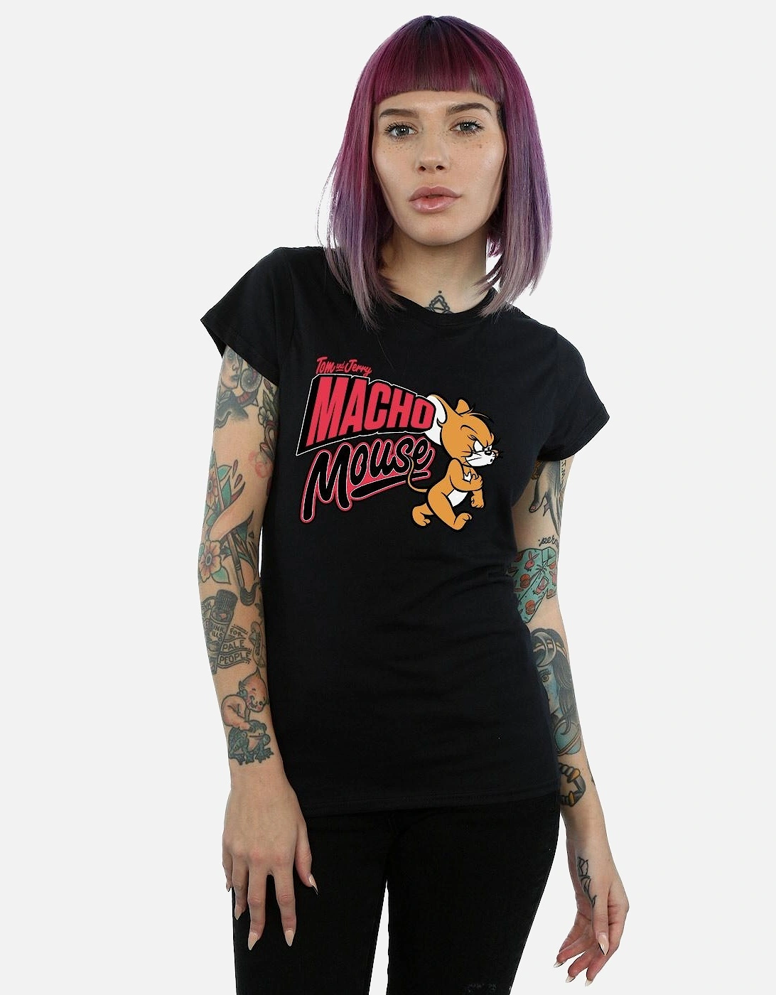 Tom And Jerry Womens/Ladies Macho Mouse Cotton T-Shirt, 6 of 5