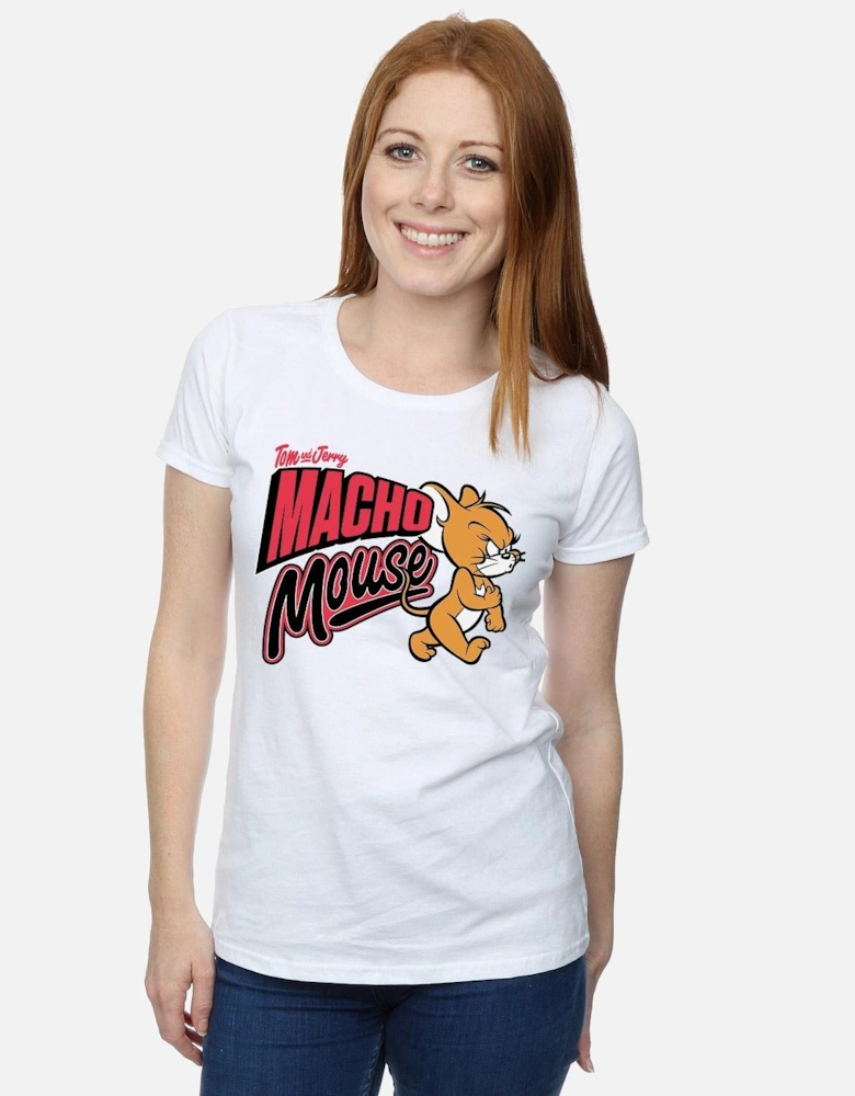 Tom And Jerry Womens/Ladies Macho Mouse Cotton T-Shirt