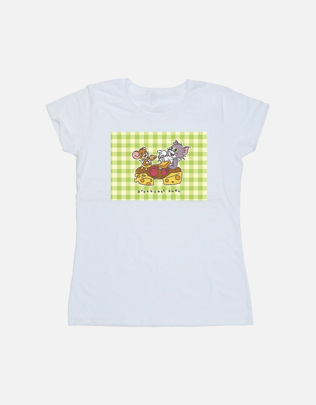 Tom And Jerry Womens/Ladies Breakfast Buds Cotton T-Shirt, 4 of 3