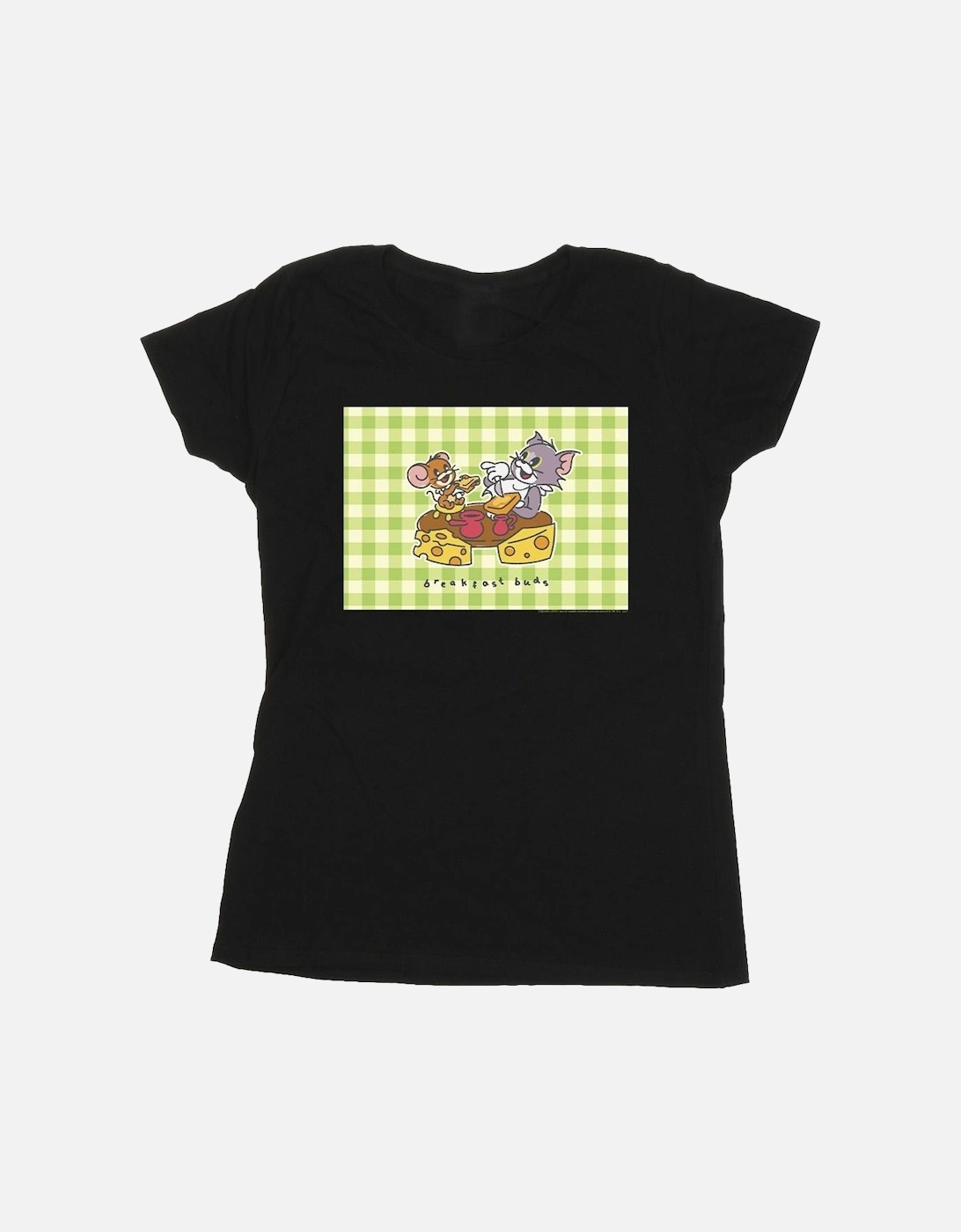 Tom And Jerry Womens/Ladies Breakfast Buds Cotton T-Shirt, 4 of 3