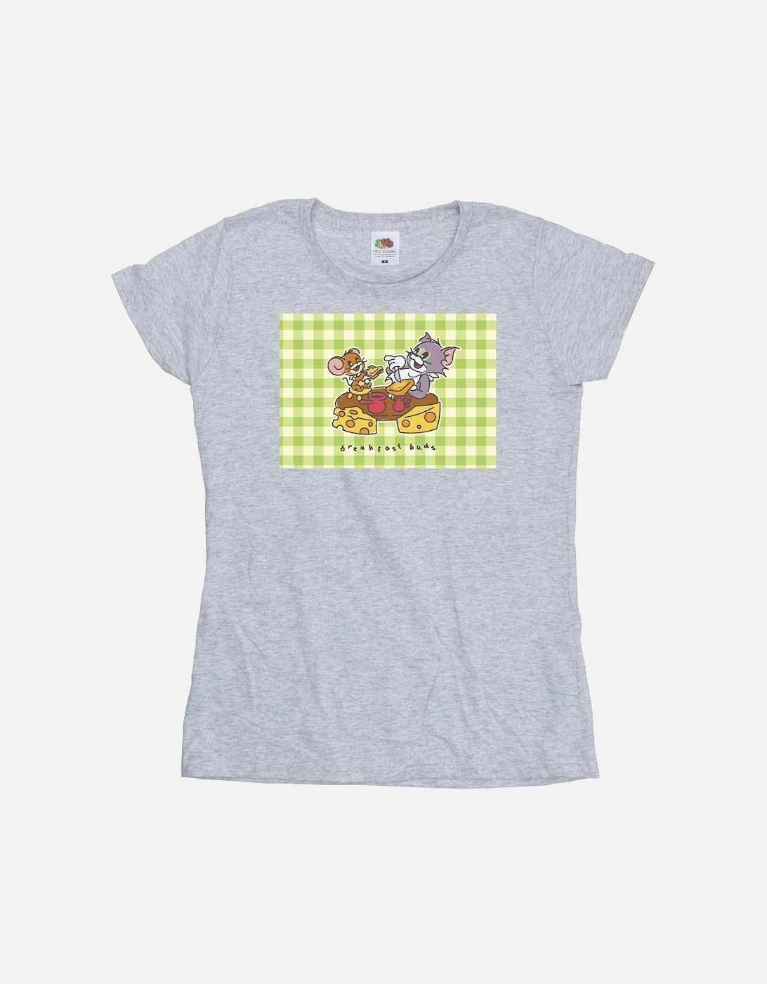 Tom And Jerry Womens/Ladies Breakfast Buds Cotton T-Shirt, 3 of 2