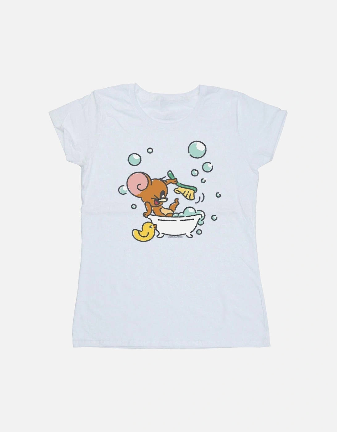 Tom And Jerry Womens/Ladies Bath Time Cotton T-Shirt, 4 of 3