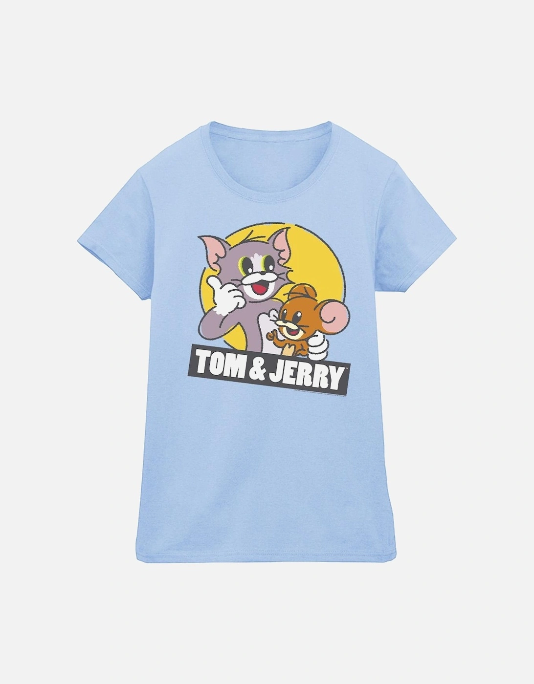 Tom And Jerry Womens/Ladies Sketch Logo Cotton T-Shirt, 4 of 3