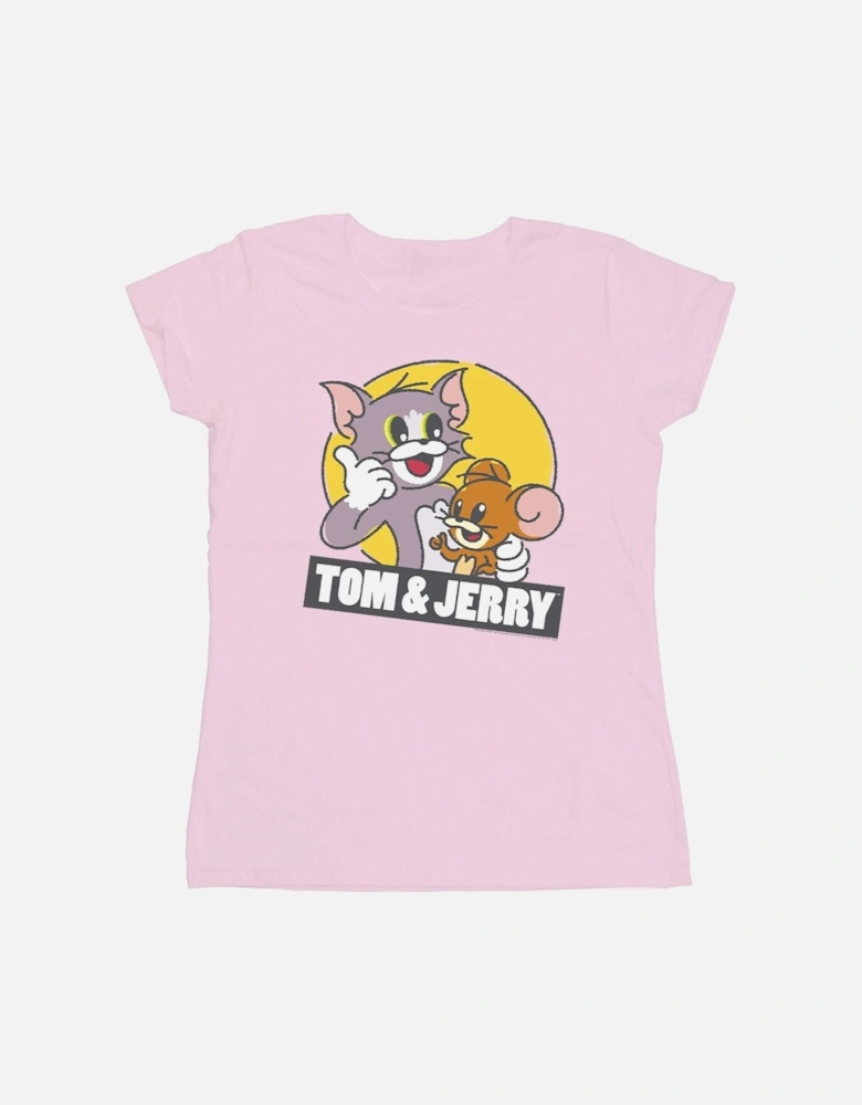 Tom And Jerry Womens/Ladies Sketch Logo Cotton T-Shirt
