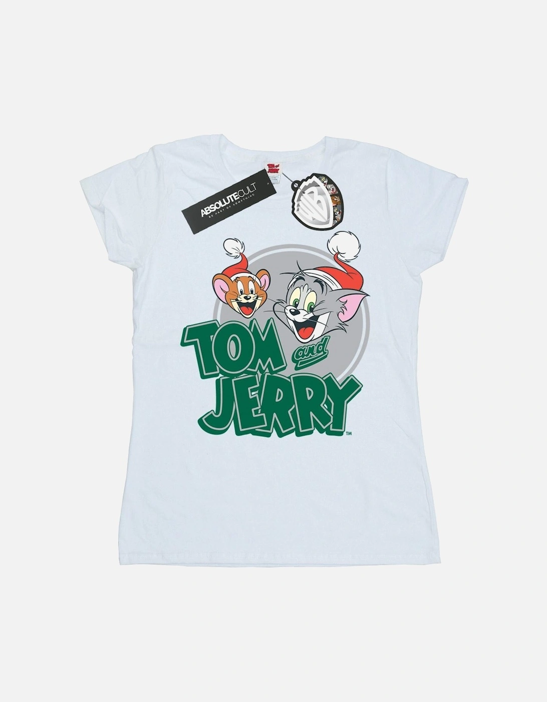 Tom And Jerry Womens/Ladies Christmas Greetings Cotton T-Shirt, 6 of 5